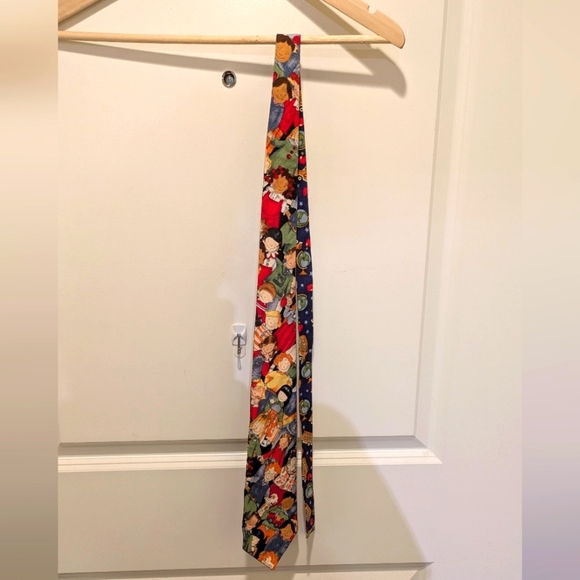 EUC 90s Flax Blue the Magic School Bus Double Sided Tie - Picture 5 of 8